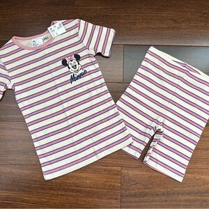 BNWT H&M Minnie Mouse Striped Pjs